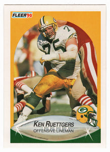Ken Ruettgers - Green Bay Packers (NFL Football Card) 1990 Fleer # 179 Mint