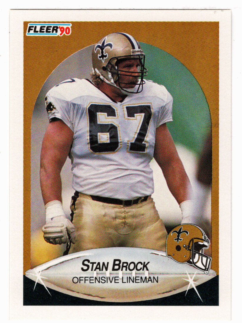 Stan Brock - New Orleans Saints (NFL Football Card) 1990 Fleer # 184 Mint