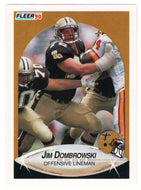 Jim Dombrowski RC - New Orleans Saints (NFL Football Card) 1990 Fleer # 185 Mint