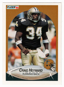Craig Heyward - New Orleans Saints (NFL Football Card) 1990 Fleer # 188 Mint