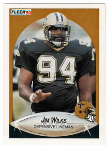 Jim Wilks - New Orleans Saints (NFL Football Card) 1990 Fleer # 196 Mint
