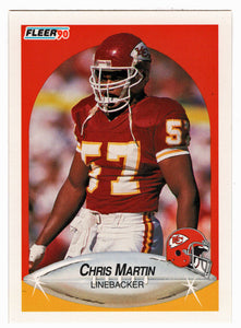 Chris Martin RC - Kansas City Chiefs (NFL Football Card) 1990 Fleer # 205 Mint