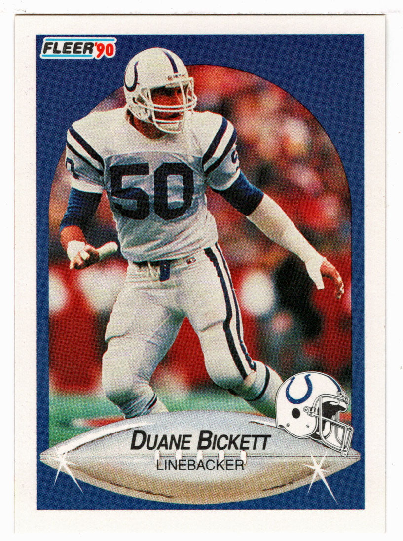 Duane Bickett - Indianapolis Colts (NFL Football Card) 1990 Fleer # 228 Mint