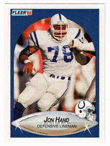 Jon Hand - Indianapolis Colts (NFL Football Card) 1990 Fleer # 230 Mint