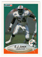 E.J. Junior - Miami Dolphins (NFL Football Card) 1990 Fleer # 242 Mint
