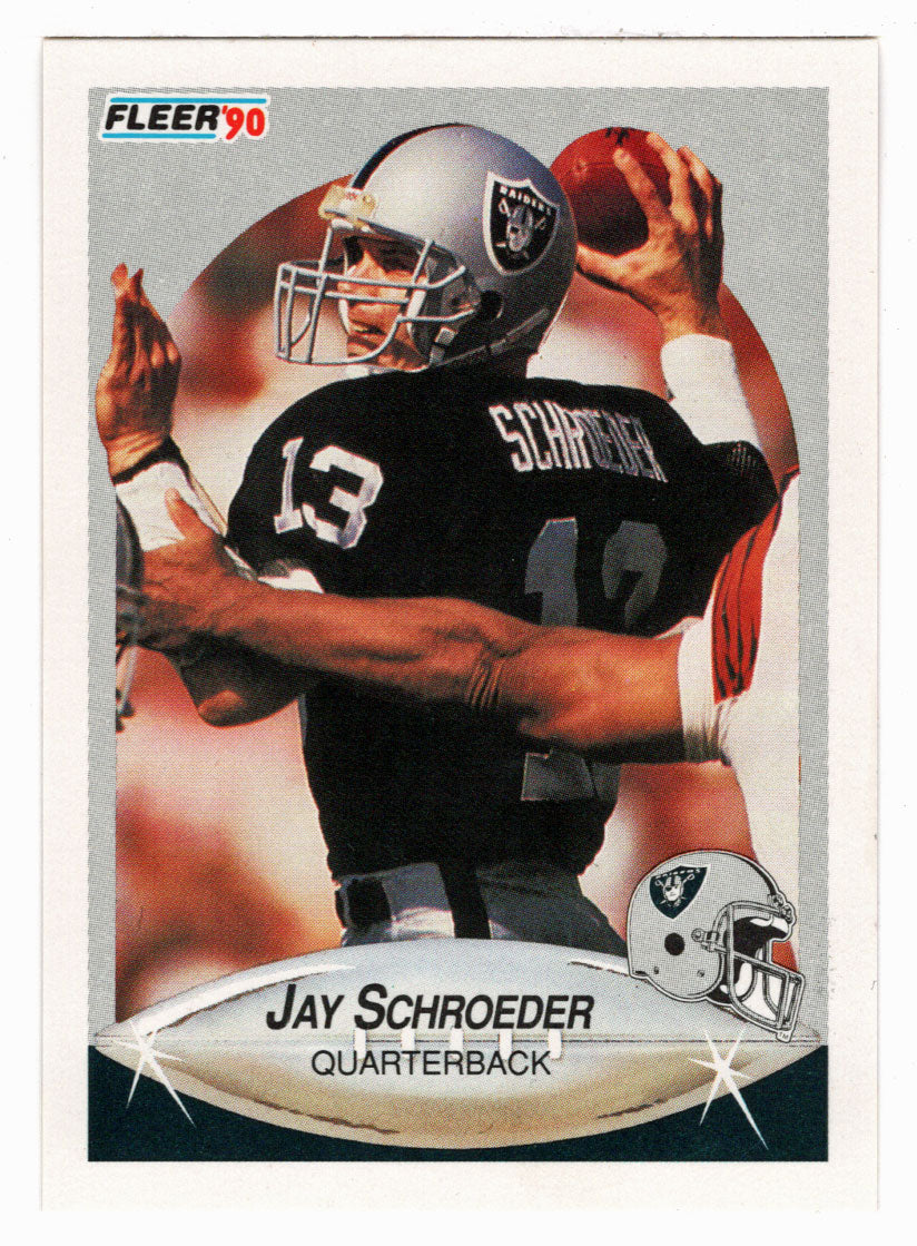 Jay Schroeder - Los Angeles Raiders (NFL Football Card) 1990 Fleer # 2 –  PictureYourDreams