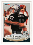 Jay Schroeder - Los Angeles Raiders (NFL Football Card) 1990 Fleer # 259 Mint