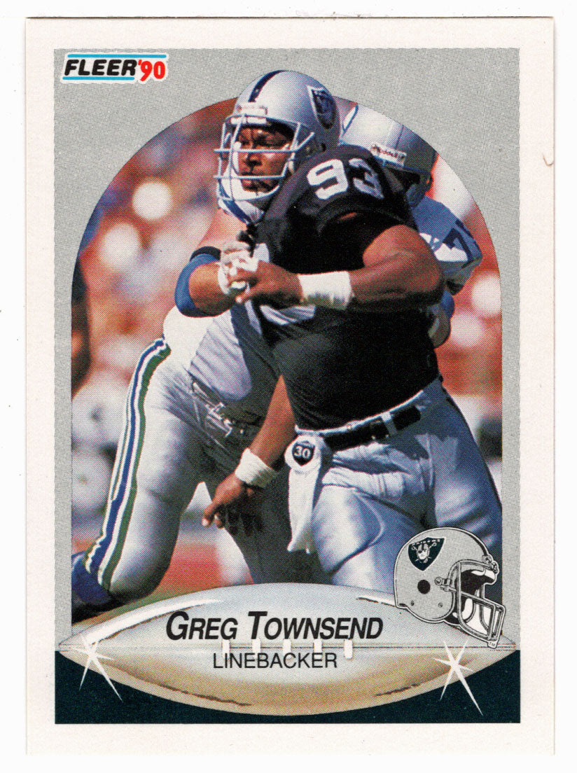 Greg Townsend - Los Angeles Raiders (NFL Football Card) 1990 Fleer # 261 Mint