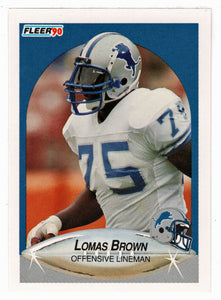 Lomas Brown - Detroit Lions (NFL Football Card) 1990 Fleer # 278 Mint