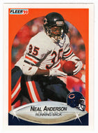 Neal Anderson - Chicago Bears (NFL Football Card) 1990 Fleer # 288 Mint