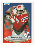 Kenneth Sims - New England Patriots (NFL Football Card) 1990 Fleer # 327 Mint