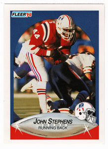 John Stephens - New England Patriots (NFL Football Card) 1990 Fleer # 328 Mint