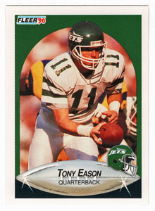 Tony Eason - New York Jets (NFL Football Card) 1990 Fleer # 360 Mint
