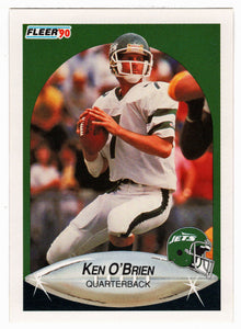 Ken O'Brien - New York Jets (NFL Football Card) 1990 Fleer # 367 Mint
