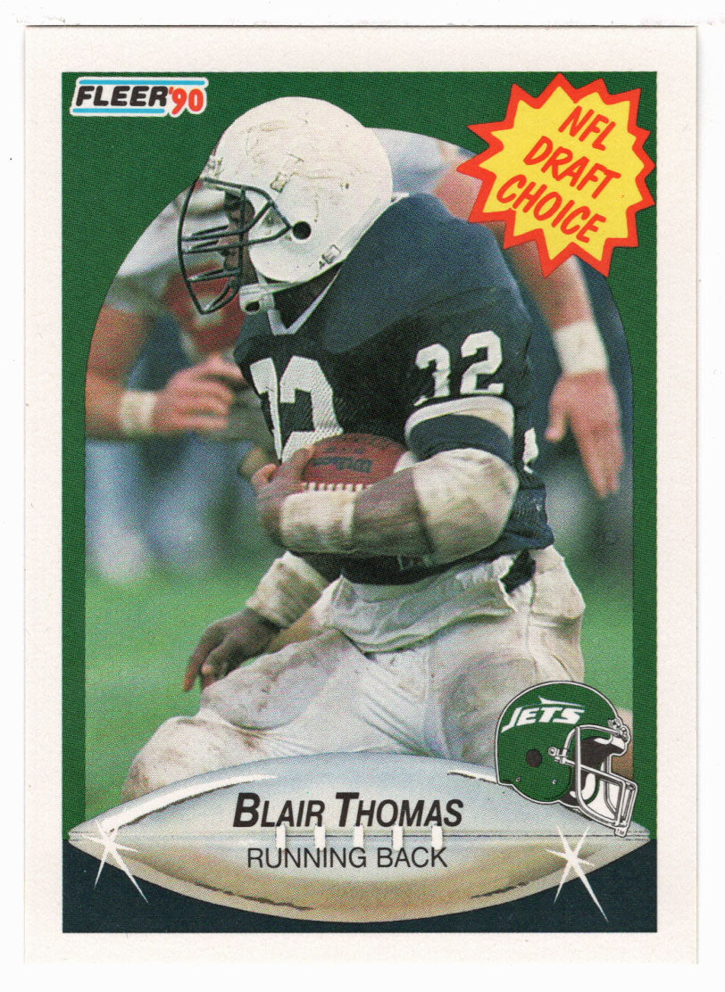Blair Thomas RC - New York Jets - NFL Draft Choice (NFL Football Card) 1990 Fleer # 370 Mint