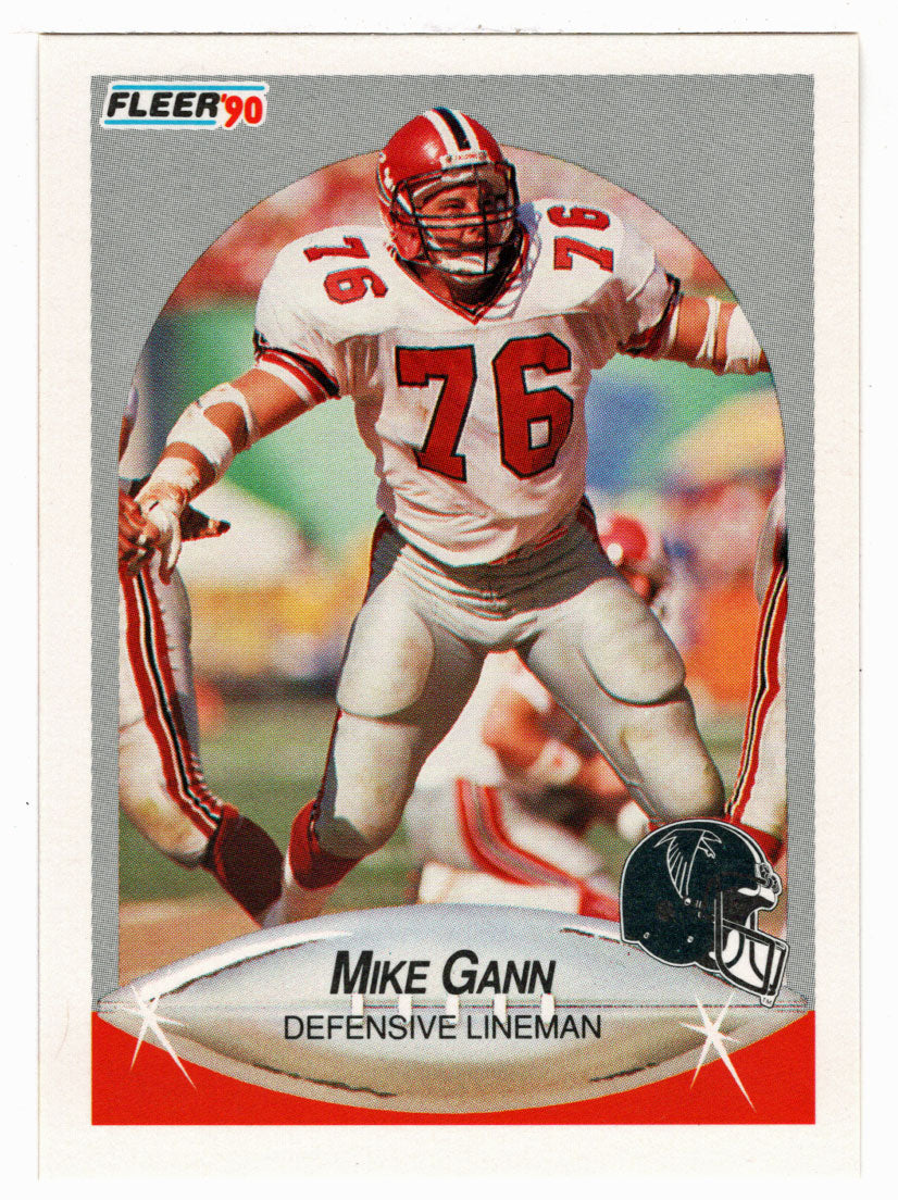 Mike Gann - Atlanta Falcons (NFL Football Card) 1990 Fleer # 377 Mint