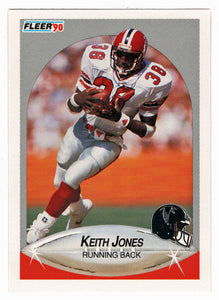 Keith Jones - Atlanta Falcons (NFL Football Card) 1990 Fleer # 379 Mint