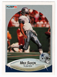 Mike Saxon - Dallas Cowboys (NFL Football Card) 1990 Fleer # 394 Mint