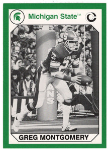 Greg Montgomery (Multi-Sports Card) 1990-91 Michigan State Collegiate Collection 200 # 4 Mint