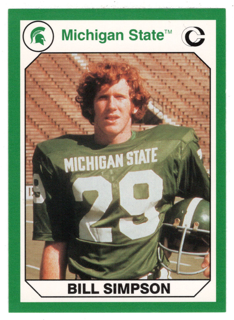 Bill Simpson (Multi-Sports Card) 1990-91 Michigan State Collegiate Collection 200 # 29 Mint