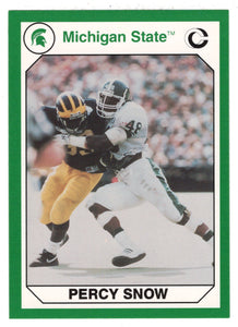 Percy Snow (Multi-Sports Card) 1990-91 Michigan State Collegiate Collection 200 # 44 Mint