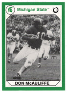 Don McAulifee (Multi-Sports Card) 1990-91 Michigan State Collegiate Collection 200 # 80 Mint