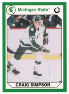 Craig Simpson (Multi-Sports Card) 1990-91 Michigan State Collegiate Collection 200 # 97 Mint