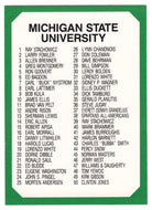 Checklist # 1 (# 1 - # 100) (Multi-Sports Card) 1990-91 Michigan State Collegiate Collection 200 # 100 Mint
