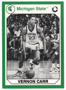 Vernon Carr (Multi-Sports Card) 1990-91 Michigan State Collegiate Collection 200 # 108 Mint