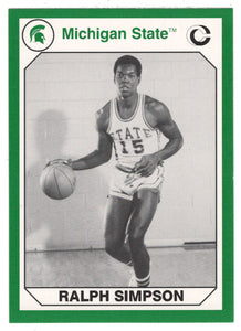 Ralph Simpson (Multi-Sports Card) 1990-91 Michigan State Collegiate Collection 200 # 170 Mint