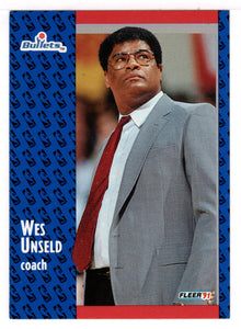 Wes Unseld - Washington Bullets (NBA Basketball Card) 1991-92 Fleer # 209 Mint