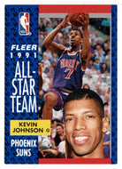 Kevin Johnson - Phoenix Suns - All-Star Team (NBA Basketball Card) 1991-92 Fleer # 210 Mint