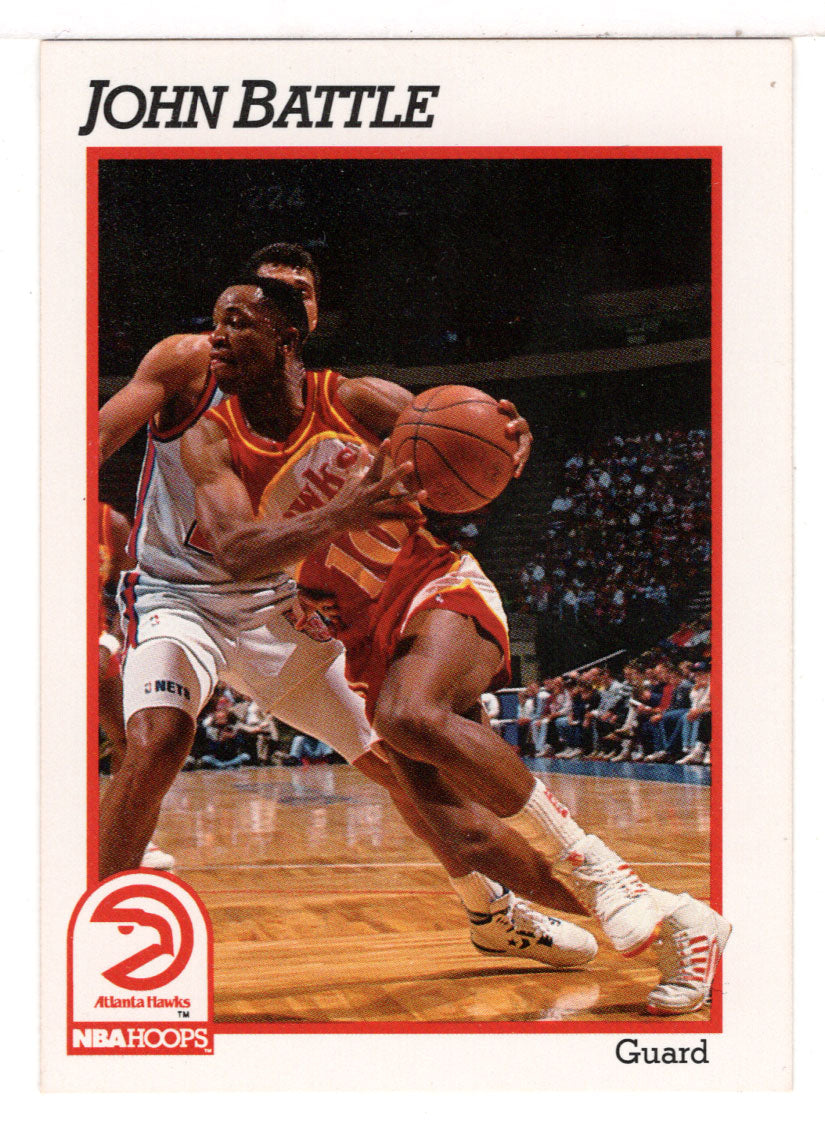 John Battle - Atlanta Hawks (NBA Basketball Card) 1991-92 Hoops # 1 Mint