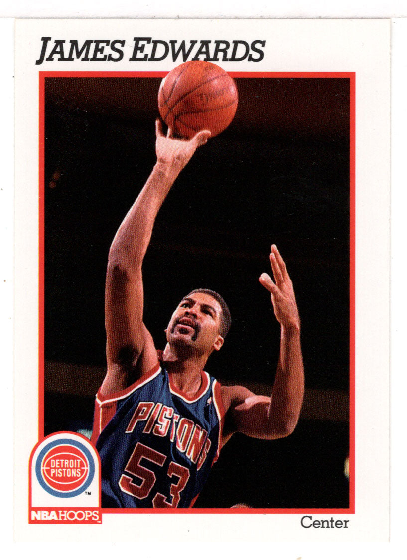 James Edwards - Detroit Pistons (NBA Basketball Card) 1991-92 Hoops # 61 Mint