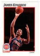 James Edwards - Detroit Pistons (NBA Basketball Card) 1991-92 Hoops # 61 Mint