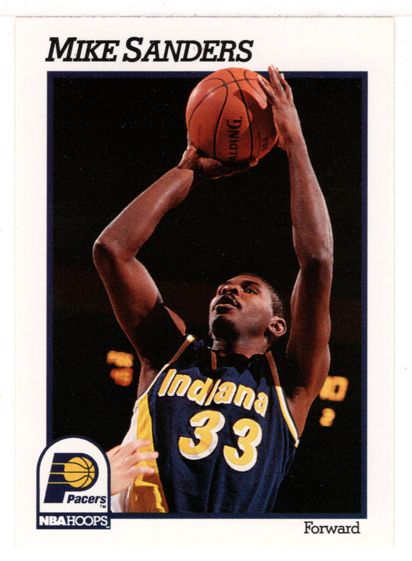 Mike Sanders - Indiana Pacers (NBA Basketball Card) 1991-92 Hoops # 86 Mint