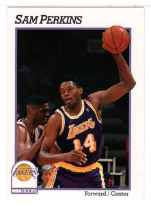 Sam Perkins - Los Angeles Lakers (NBA Basketball Card) 1991-92 Hoops # 102 Mint