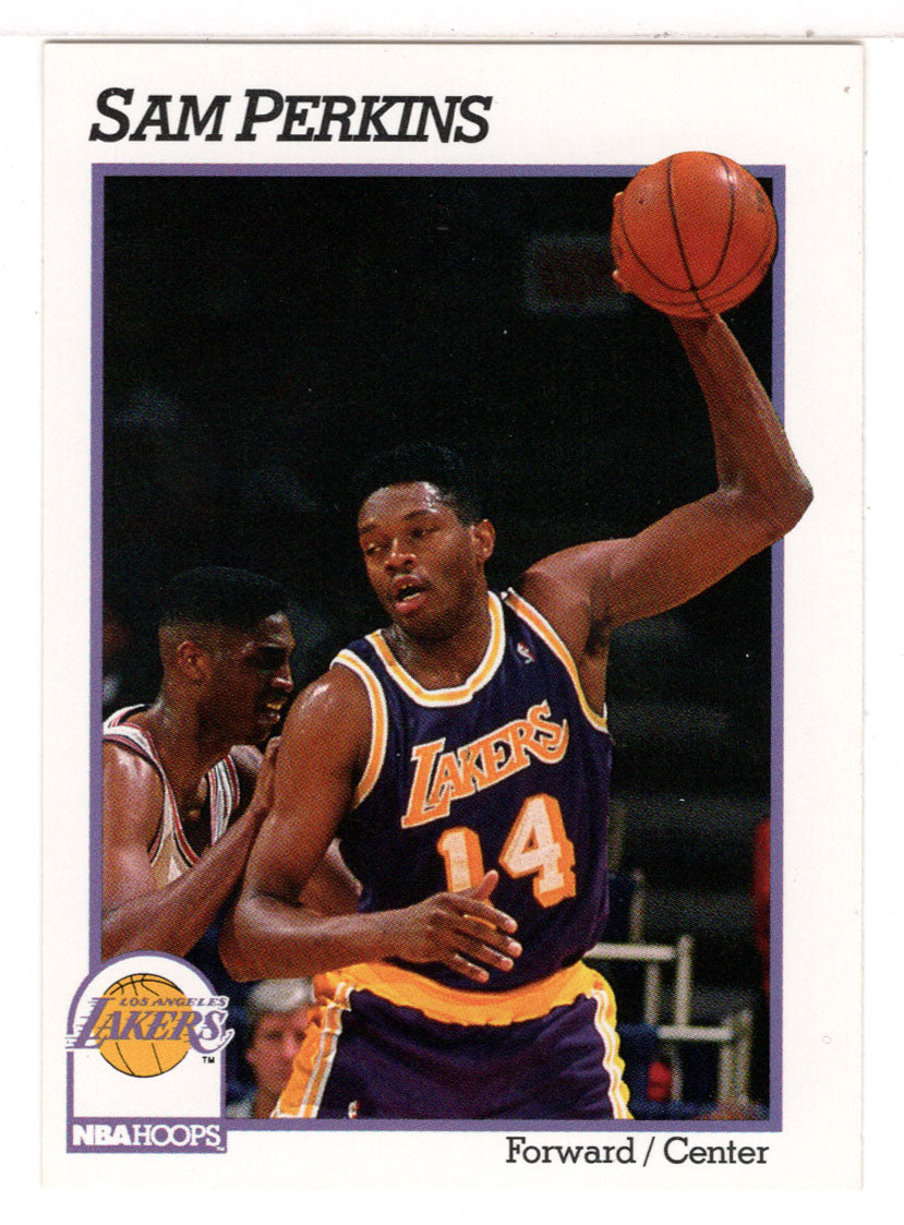 Sam Perkins - Los Angeles Lakers (NBA Basketball Card) 1991-92 Hoops # 102 Mint