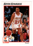 Kevin Edwards - Miami Heat (NBA Basketball Card) 1991-92 Hoops # 111 Mint