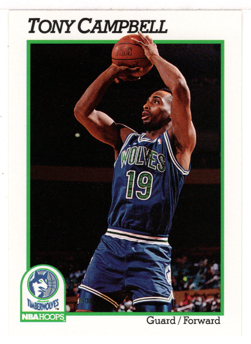 Tony Campbell - Minnesota Timberwolves (NBA Basketball Card) 1991-92 Hoops # 124 Mint