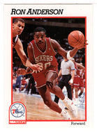 Ron Anderson - Philadelphia 76ers (NBA Basketball Card) 1991-92 Hoops # 155 Mint