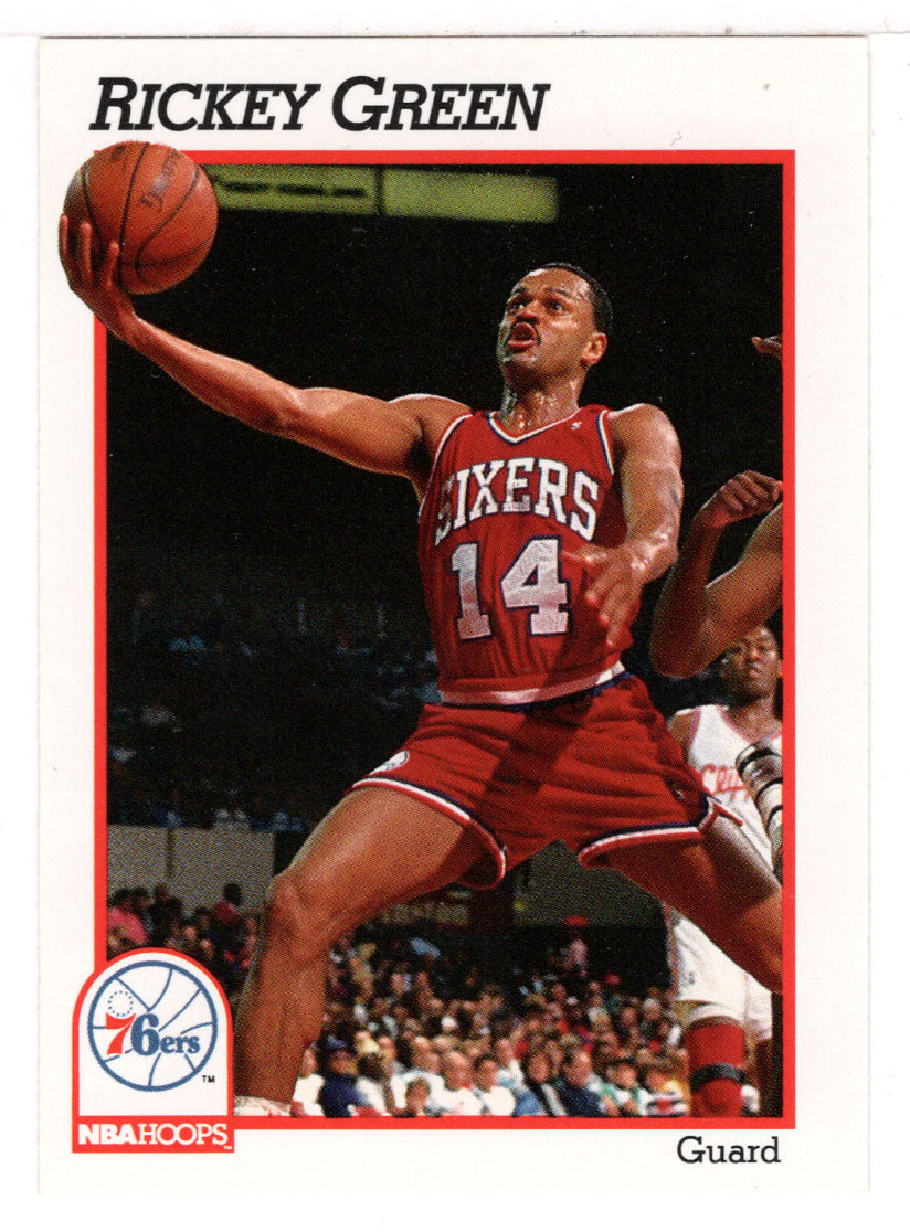 Rickey Green - Philadelphia 76ers (NBA Basketball Card) 1991-92 Hoops # 160 Mint