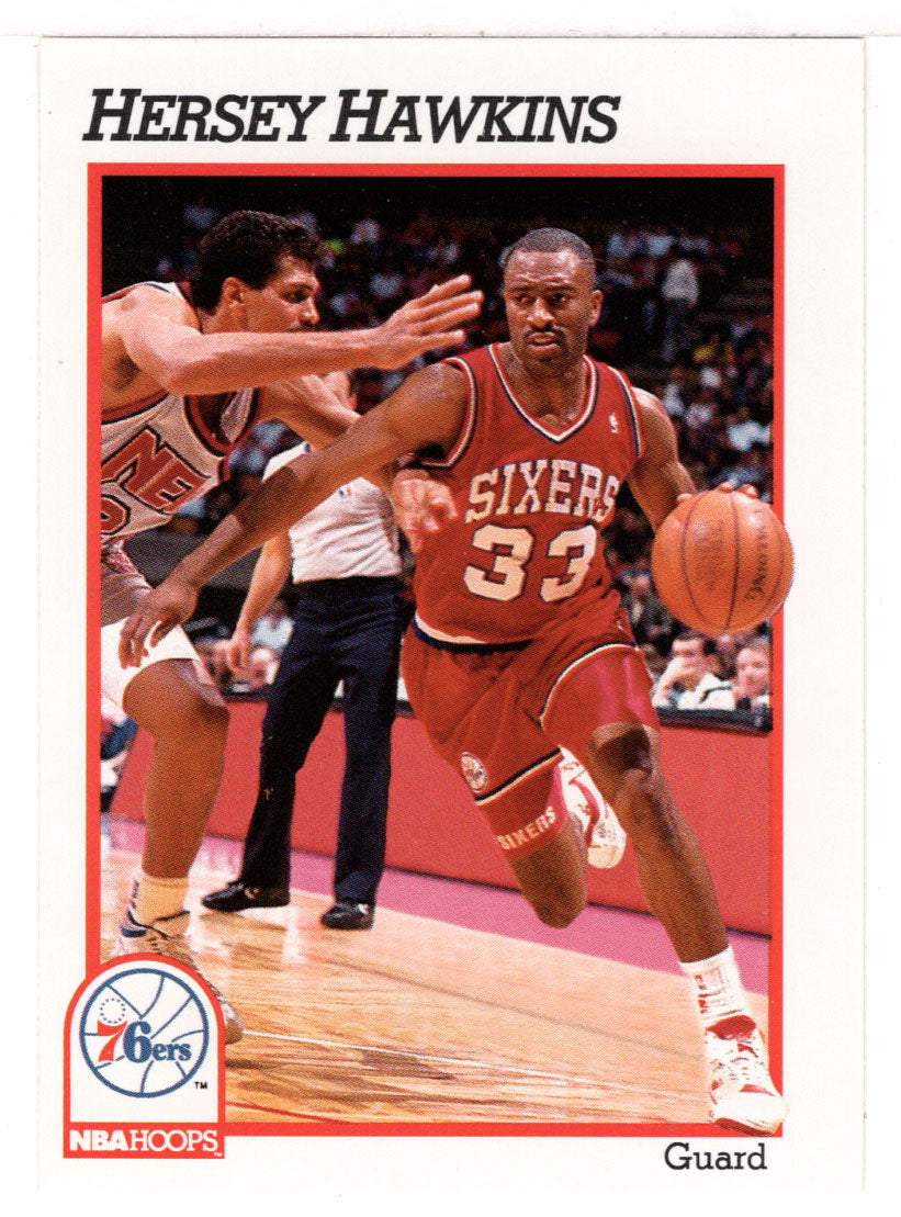 Hersey Hawkins - Philadelphia 76ers (NBA Basketball Card) 1991-92 Hoops # 161 Mint
