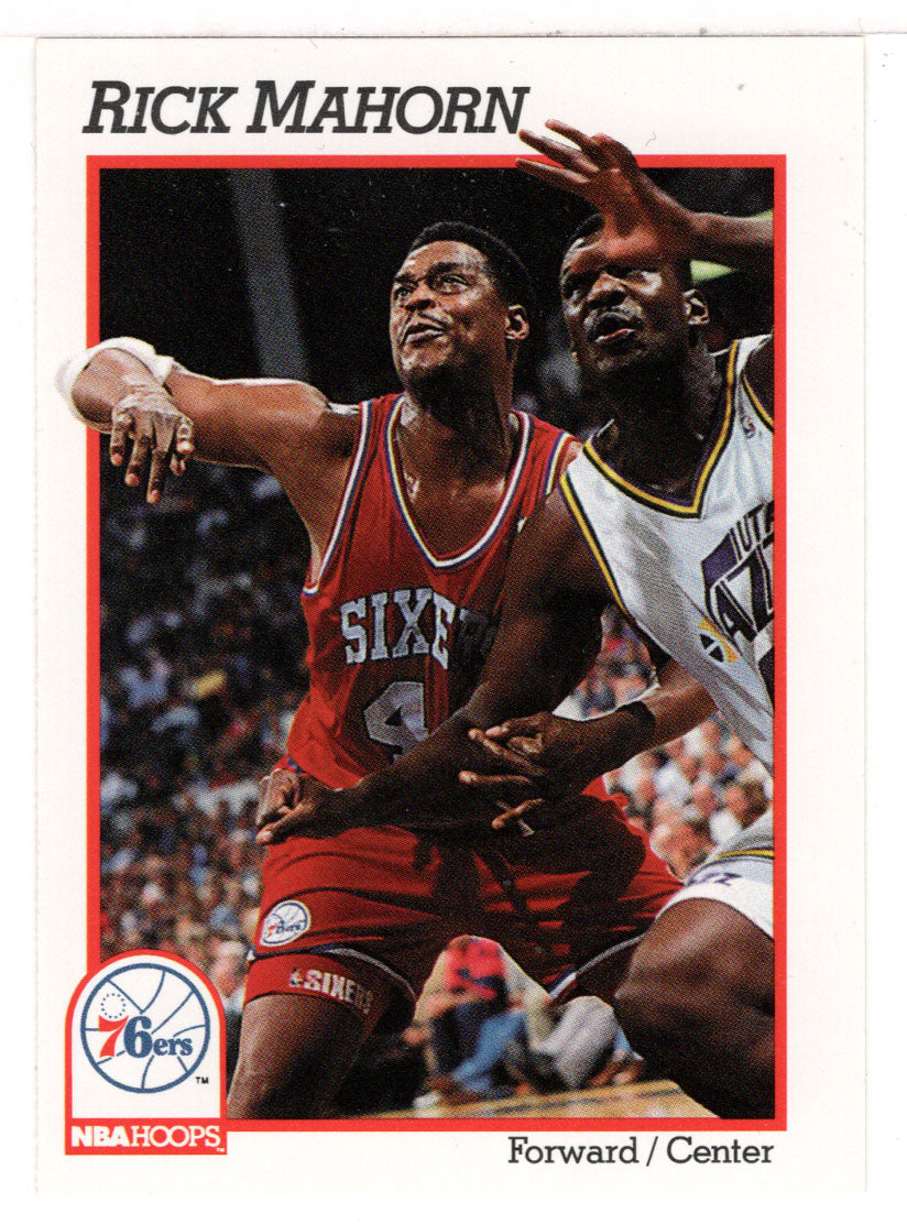 Rick Mahorn - Philadelphia 76ers (NBA Basketball Card) 1991-92 Hoops # 162 Mint