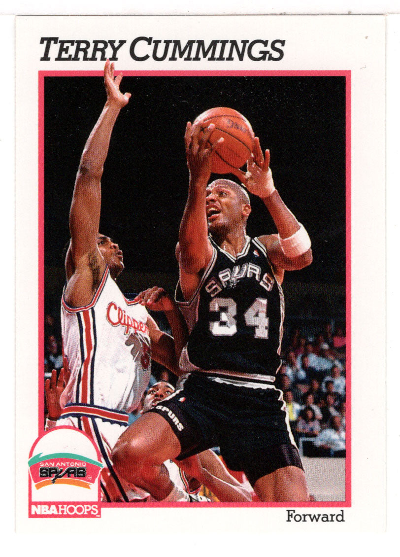Terry Cummings - San Antonio Spurs (NBA Basketball Card) 1991-92 Hoops # 189 Mint