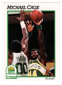 Michael Cage - Seattle SuperSonics (NBA Basketball Card) 1991-92 Hoops # 198 Mint