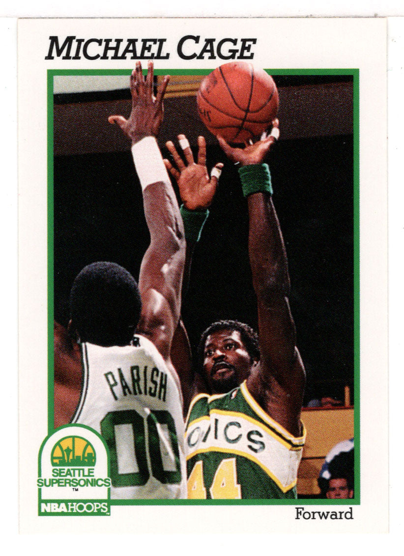 Michael Cage - Seattle SuperSonics (NBA Basketball Card) 1991-92 Hoops # 198 Mint