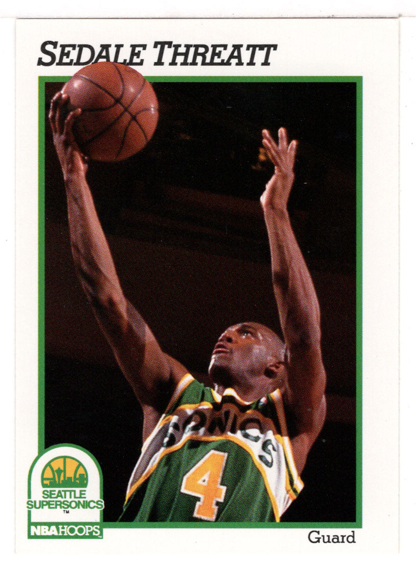 Sedale Threatt - Seattle SuperSonics (NBA Basketball Card) 1991-92 Hoops # 204 Mint