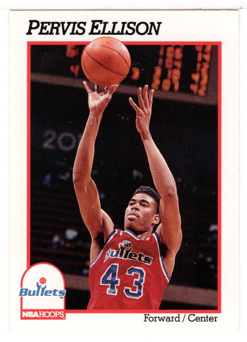 Pervis Ellison - Washington Bullets (NBA Basketball Card) 1991-92 Hoops # 214 Mint