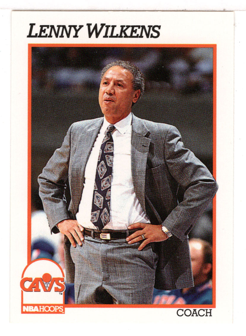 Lenny Wilkens - Cleveland Cavaliers - NBA Coach (NBA Basketball Card) 1991-92 Hoops # 225 Mint